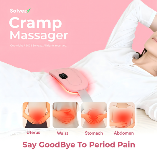Period Cramp Relief Massager & Heating Pad – Rapid Menstrual Pain Solution